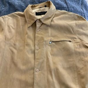 Jhane Barnes suede mens shirt size 46.